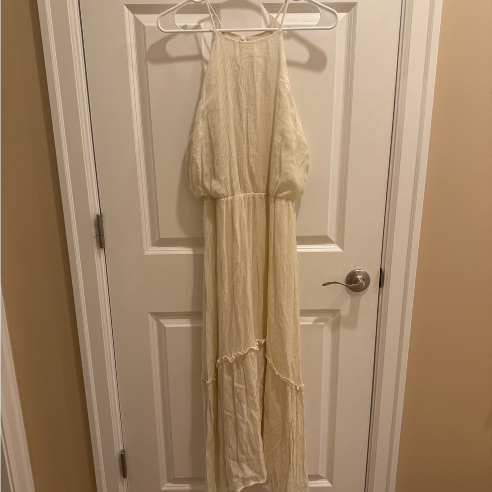 All in Favor Cream Textured Dress